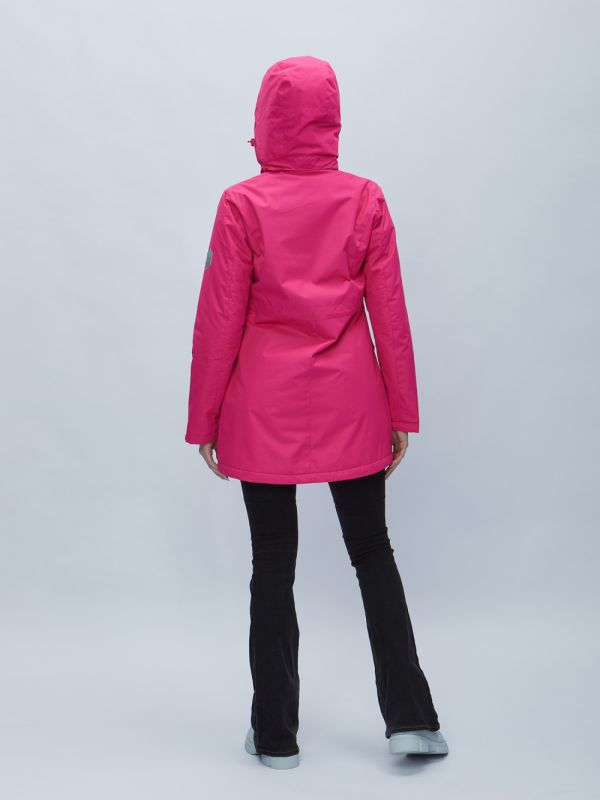 Women's pink hooded parka 551996R